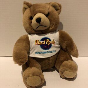 Washington, DC Hard Rock Cafe Teddy Bear In White Shirt New In Bag 10”